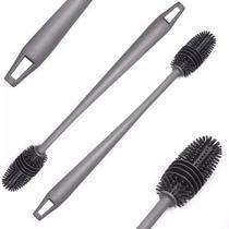 Kit 12 Escova Lavar Garrafa Copos Mamadeira Taça De Silicone