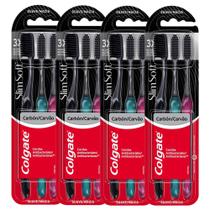 Kit 12 Escovas Dental Colgate Slim Soft Black Kit 12 Escovas Dental Colgate Slim Soft Black