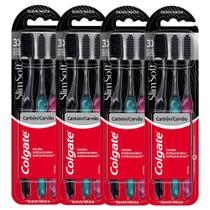 Kit 12 Escovas Dental Colgate Slim Soft Black Kit 12 Escovas Dental Colgate Slim Soft Black