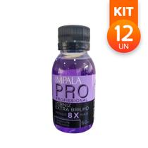 Kit 12 Esmalte Base Verniz para Unhas Impala Pro Profissional Extra Brilho Cobertura Espelhada 60ml