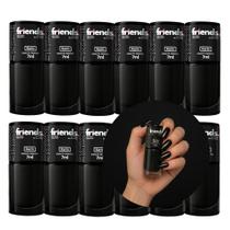 Kit 12 Esmalte Cremoso Preto Karin Friends 7ml Cor Vibrante Kit 12 Esmalte Cremoso Preto Karin Friends 7ml Cor Vibrante
