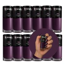 Kit 12 Esmalte Cremoso Roxo Sara Friends 7ml Cor Vibrante Kit 12 Esmalte Cremoso Roxo Sara Friends 7ml Cor Vibrante