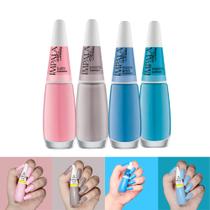Kit 12 Esmalte Impala Tons Pasteis Rosa e Verde Cremoso Esmaltes Atacado