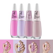 Kit 12 Esmalte Impala Tons Pasteis Rosa e Verde Cremoso Esmaltes Atacado