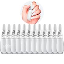Kit 12 Esmaltes Branco Cremoso Impala Atacado Manicure