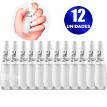 Kit 12 Esmaltes Branco Cremoso Impala Manicure Atacado