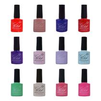 Kit 12 Esmaltes Gel 7.5ml Chic & Fun Unhas Uv Led