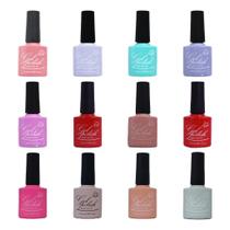 Kit 12 Esmaltes Gel 7.5ml Chic & Fun Unhas Uv Led