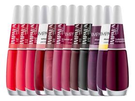 Kit 12 Esmaltes Impala Vermelhos Clássicos Mais Vendidos