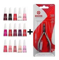 Kit 12 Esmaltes Risque + Alicate Mundial 522