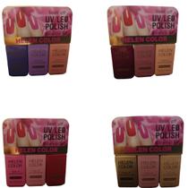 Kit 12 Esmaltes Unha Gel Led UV Manicure Pedicure Nail Salão