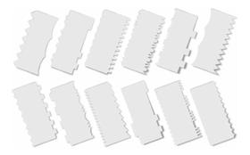Kit 12 Espátulas Alisadores Decorativos P/ Bolos Mais Forte Kit 12 Espátulas Alisadores Decorativos P/ Bolos Mais Forte