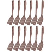 Kit 12 Espátulas Culinárias de Nylon 31,5cm Reta Kitch Crippa Amêndoa Restaurante