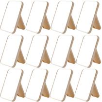 Kit 12 Espelho De Mesa Maquiagem Dobrável Portátil Facial Camarim Cor:Bege