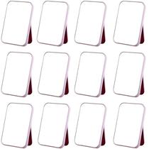 Kit 12 Espelho De Mesa Maquiagem Dobrável Portátil Facial Camarim Cor:Roxo