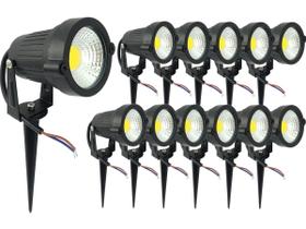 Kit 12 Espeto de Jardim Luminária Com Luz De Alto Brilho Super Forte Led 5w 110v 220v