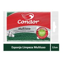 Kit 12 Esponja Bucha Lava Louça Multiuso Dupla Face Condor