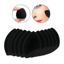 Kit 12 Esponja Gota Chanfrada Preta Maquiagem Base Corretivo