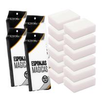 Kit 12 Esponja Mágica Melamina Bucha Limpeza Tira Mancha Limpa Tudo Multiuso Lyor