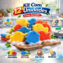 Kit 12 Esponjas de Banho Infantil Divertidas Atacado Kit 12 Esponjas de Banho Infantil Divertidas Atacado