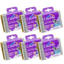 Kit 12 Esponjas Prateada e Dourada Louça Toque Macio Casamia