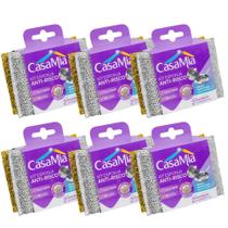 Kit 12 Esponjas Prateada e Dourada Louça Toque Macio Casamia