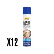 Kit 12 Espuma Expansiva PU Profissional Uso Geral Obra Janela 430ml Selante