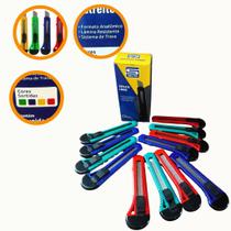 KIT 12 ESTILETES 18mm CORES SORTIDAS A MELHOR OPÇÃO MULTIUSO PARA ESCRITÓRIO E ARTESANATO LÂMINA KIT 12 ESTILETES 18mm CORES SORTIDAS A MELHOR OPÇÃO MULTIUSO PARA ESCRITÓRIO E ARTESANATO LÂMINA