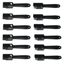 Kit 12 Estiletes PA150 Seller Profissional para Caixas de Papelão Corpo em PSAI Super Resistente, Lâmina Retangular em Aço Carbono 4 Lados Afiados