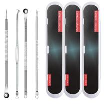 Kit 12 Extrator Cureta Tira Acne Cravos E Espinha Limpeza Kit 12 Extrator Cureta Tira Acne Cravos E Espinha Limpeza