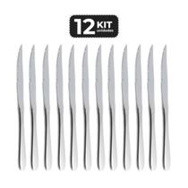 Kit 12 faca de churrasco inox acabamento brilho Kit 12 faca de churrasco inox acabamento brilho