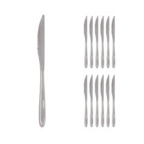 Kit 12 Facas de Churrasco Mesa Premium Aço Inox Restaurante Buffet Casamento Cozinha Refeições Bar Comer Kit 12 Facas de Churrasco Mesa Premium Aço Inox Restaurante Buffet Casamento Cozinha Refeições Bar Comer