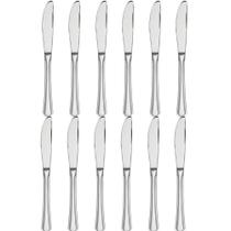 Kit 12 Facas de Sobremesa 20cm em Inox Mesa Jantar Bar