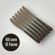 Kit 12 Facas De Sobremesas Doces Aço Inox Resistente Talher