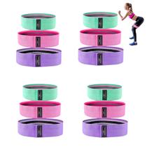 kit 12 faixas elastica de resistencia mini band para treino em casa yoga pilates multifuncional