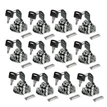 Kit 12 Fechadura Para Móveis Gavetas Tambor 31mm C/ 2 Chaves