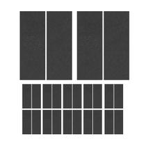 Kit 12 Feltro Adesivo Retangular 127x51mm Preto Com 2 Unid Kit 12 Feltro Adesivo Retangular 127x51mm Preto Com 2 Unid