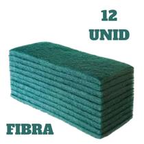 Kit 12 Fibra para Limpeza Pesada 26,5cmx8cm Verde