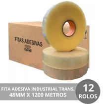 Kit 12 Fita Adesiva Industrial Larga 48x1200 - Durex 48x1200