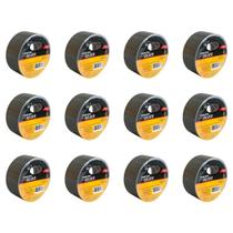 Kit 12 Fita Adesiva Silver Tape Reforçada 48mm X 5m Cor Prata