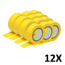 Kit 12 Fita Isolante Colorida Antichama 19Mmx10M Amarela Kit 12 Fita Isolante Colorida Antichama 19Mmx10M Amarela