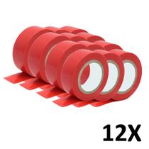 Kit 12 Fita Isolante Colorida Antichama 19mmX10m Vermelha Kit 12 Fita Isolante Colorida Antichama 19mmX10m Vermelha