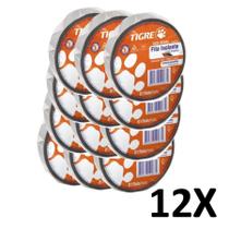 Kit 12 Fita Isolante Retardante Chamas 18mmX20m Tigre Kit 12 Fita Isolante Retardante Chamas 18mmX20m Tigre