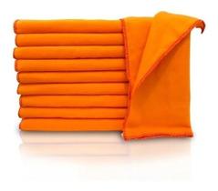 Kit 12 Flanelas Laranja Ouro Grandes 100% Algodão Multiuso Limpeza Polimento Lustrar Tirar Pó Secar Kit 12 Flanelas Laranja Ouro Grandes 100% Algodão Multiuso Limpeza Polimento Lustrar Tirar Pó Secar
