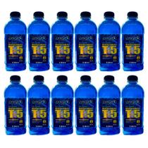 Kit 12 fluido aditivo radiador concentrado t5 azul radnaq 1l