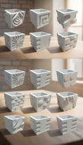Kit 12 Formas ABS Molde Vaso Suculenta 10x10cm