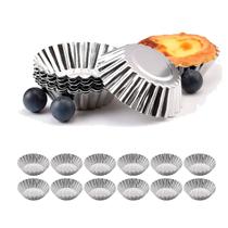 Kit 12 formas crespa alumínio empadas mini tortas 7,5cm