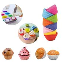 Kit 12 Formas De Silicone Cupcake Muffins Bolinhos Empadinha