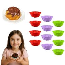 Kit 12 Formas De Silicone P/ Cupcake Pudim Mini Bolo Espiral