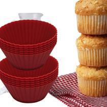 Kit 12 Formas de Silicone para Mini Cupcake Bolo Muffin 70ml Forminha Antiaderente - Wincy